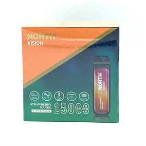 NORTH VISION 15K PUFF STRAW MANGO 5CT