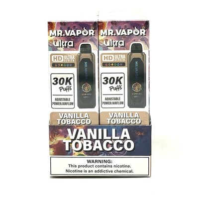 MR VAPOR ULTRA 5% VANILLA TOBACCO 30K PUFF 6CT