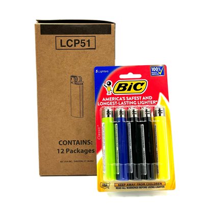 LIGHTER BIC 5PK / 12CT