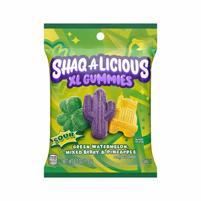 SHAQ-A-LICIOUS GUMMIES PEG SOUR 6.2OZ